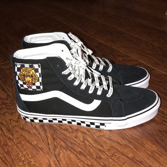 vans sk8 hi tiger check